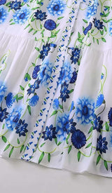 RETRO-INSPIRED TIERED MAXI DRESS IN BLUE DRESS styleofcb