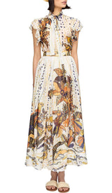 RUFFLE SLEEVE RELAXED MAXI DRESS DRESS STYLE OF CB