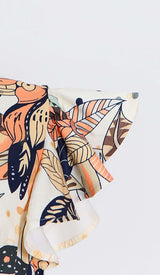 RUFFLE SLEEVE RELAXED MAXI DRESS DRESS STYLE OF CB