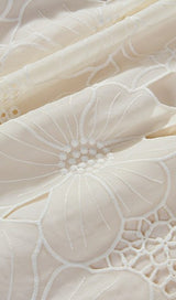 RUFFLED SLEEVELESS MIDI DRESS IN BEIGE DRESS sis label