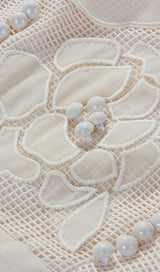 RUFFLED SLEEVELESS MIDI DRESS IN BEIGE DRESS sis label