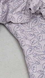 RUFFLED V-NECK ASYMMETRIC MIDI DRESS IN PURPLE DRESS styleofcb