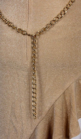 RUFFLES HALTER HIGH LOW DRESS IN GRAY styleofcb