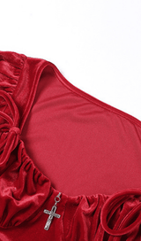 Retro square neck waist dress styleofcb