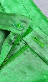 SATIN BLAZER SUIT IN GREEN Clothing styleofcb