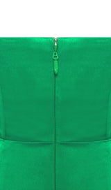 SATIN CORSET DRESS IN GREEN Dresses styleofcb