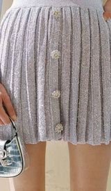 SEQUIN PLEATED TWO PIECE SET IN LILAC DRESS STYLE OF CB