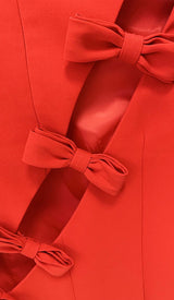 SIDE LACE UP BOW MINI DRESS IN RED DRESS STYLE OF CB