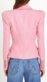 SINGLE-BREASTED SHORT JACKET IN PINK DRESS STYLE OF CB