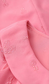 SLEEVELESS EMBROIDERED MINI DRESS IN PINK DRESS STYLE OF CB