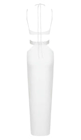 SLEEVELESS RHINESTONED STRAPS MAXI DRESS IN WHITE DRESS sis label