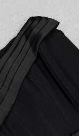 SLEEVELESS BANDAGE MIDI DRESS IN BLACK DRESS STYLE OF CB