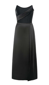 SLEEVELESS BANDAGE MIDI DRESS IN BLACK DRESS STYLE OF CB