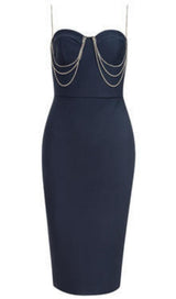 SPLIT BANDAGE MIDI DRESS IN BLUE Dresses styleofcb