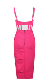 SPLIT BANDAGE MIDI DRESS IN RED Dresses styleofcb