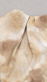 SPOT-PRINT THIGH SLIT MIDI DRESS IN COFFEE BEANS DRESS STYLE OF CB