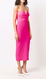 STRAPLESS BANDAGE DRESS IN PINK Dresses styleofcb