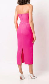 STRAPLESS BANDAGE DRESS IN PINK Dresses styleofcb