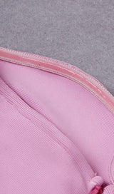 STRAPLESS BANDAGE MINI DRESS IN PINK Dresses styleofcb