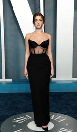 STRAPLESS FISHBONE TOPS IN BLACK Clothing styleofcb