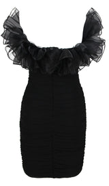 STRAPLESS LACE FLOWER MINI DRESS IN BLACK Dresses styleofcb