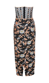 STRAPLESS SPLIT MIDI DRESS Dresses styleofcb