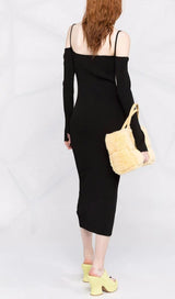 STRAPPY HOLLOW STRAPLESS BANDAGE MINI DRESS IN BROWN Dresses styleofcb