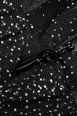 STRAPPY DRAPED RHINESTONE TULLE CORSET MAXI DRESS IN BLACK styleofcb