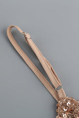 STRAPPY SEQUINS SLIT MIDI DRESS IN GOLD Sequins Dress styleofcb