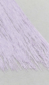 TASSEL SLEEVELESS MIDI DRESS IN LILAC DRESS STYLE OF CB