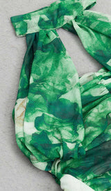 TIE FRONT HALTER NECK BACKLESS JUMPSUIT IN GREEN DRESS styleofcb