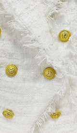 TWEED DOUBLE-BREASTED BUTTON BLAZER& PANT SET DRESS STYLE OF CB