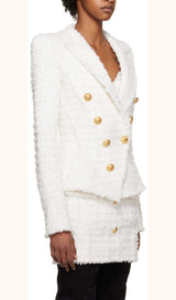 TWEED DOUBLE-BREASTED BUTTON BLAZER& PANT SET DRESS STYLE OF CB