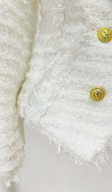 TWEED DOUBLE-BREASTED BUTTON BLAZER& PANT SET DRESS STYLE OF CB