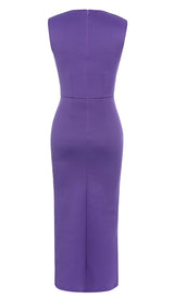 TWIST FRONT CUT OUT MAXI DRESS IN PURPLE DRESS styleofcb