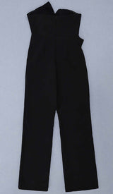 TWISTED BOW SILK FAILLE JUMPSUIT DRESS STYLE OF CB