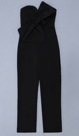 TWISTED BOW SILK FAILLE JUMPSUIT DRESS STYLE OF CB