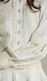 TWO LAYERS TIERED RUFFLES MINI DRESS IN WHITE DRESS STYLE OF CB