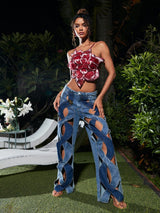 BACKLESS LACE FLOWER TOP Tops styleofcb