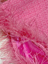 CUT OUT CRYSTAL FEATHER MINI DRESS IN HOT PINK Dresses styleofcb