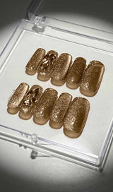 GOLD CAT EYE HANDMADE PRESS ON NAILS Press On Nails Oh CICI