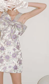 BOW-EMBELLISHED SUSPENDERS MINI DRESS DRESS STYLE OF CB