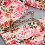 FLORAL PRINT ONE SHOULDER MAXI DRESS styleofcb