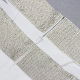 EMBELLISHED PERSPECTIVE TWO PIECE SET IN WHITE DRESS sis label