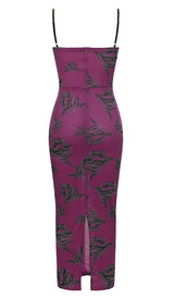 FLORAL STRAPPY CORSET MIDI DRESS DRESS STYLE OF CB