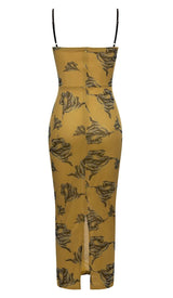 FLORAL STRAPPY CORSET MIDI DRESS DRESS STYLE OF CB