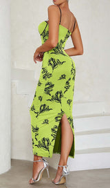 FLORAL STRAPPY CORSET MIDI DRESS DRESS STYLE OF CB