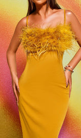 STRAPPY FEATHER MAXI DRESS Dresses sis label