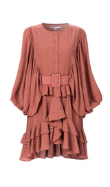 PLUNGED DRAPED MINI DRESS Dresses styleofcb S PLAM