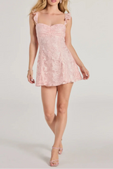 Butterfly Lace A-Line Mini Dress